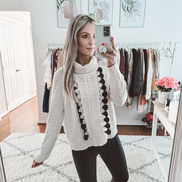 J. Crew Sweaters - J.Crew ruffle front turtleneck sweater NWT